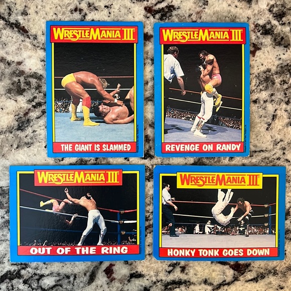 1987 Super Rare Topps Wrestle Mania 3 collectible cards. - Picture 2 of 9